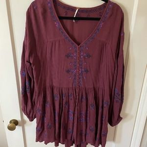 Free People embroidered boho dress